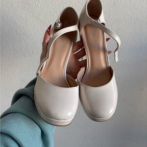 Madden Girl Cream Patent Heels